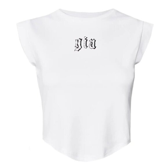 I.AM.GIA white fitted ICON jersey stretch TANK top loose fit black logo XS bike - Picture 8 of 9